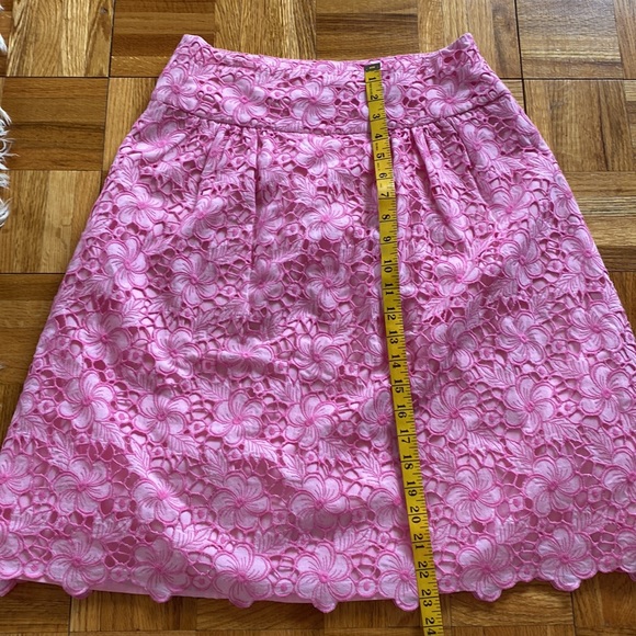 Lily Pulitzer Pink Lace Skirt Size 4 EUC - Picture 7 of 8